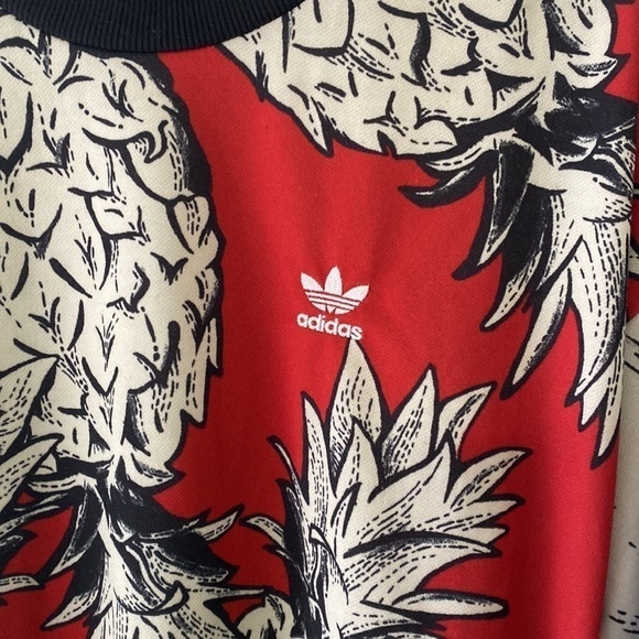 adidas x Farm Pineapple Print Boyfriend Pullover Sweatshirt - Picture 8 of 12